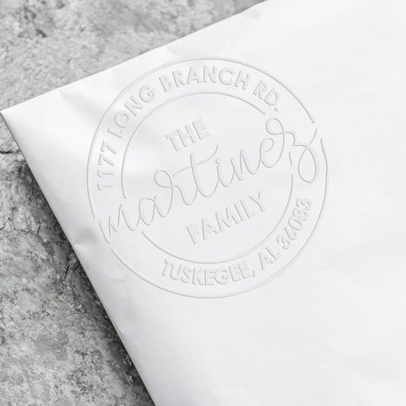 Custom Round Address Embosser | Personalized Stationary Embosser
