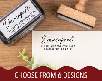 Personalized Return Address Stamp, Custom Wedding Stamp, Stylish Rubber Stamp For Event Invites, Classic Mailing Stamp, Cute Mailing Stamp