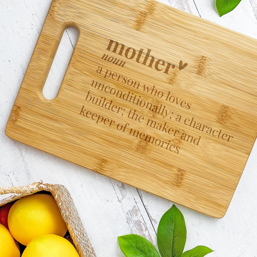 Mother's Day Cutting Board Gift for Mom Definition of Etsy