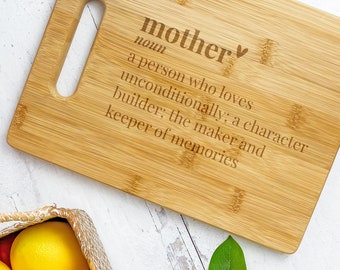 Mother's Day Cutting Board | Gift for Mom; Definition of Mother
