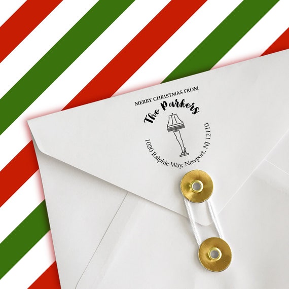 Custom Christmas Address Stamp, The Parkers Design