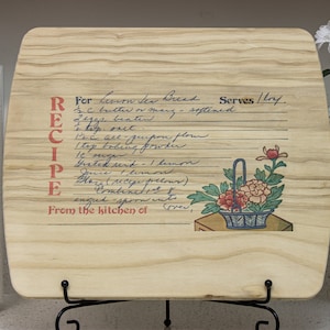 Personalized Cutting Board, Recipe Cutting Board, Handwritten Recipe, Custom Cutting Board with Recipe, Wood Cutting Board, Family Gift