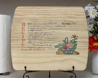 Personalized Cutting Board, Recipe Cutting Board, Handwritten Recipe, Custom Cutting Board with Recipe, Wood Cutting Board, Family Gift