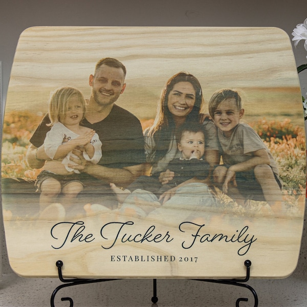 Personalized Cutting Board, Anniversary Gift for Him, Girlfriend Gift, Couple Gifts, Custom Cutting Board, Photo on Wood, Wood Cutting Board