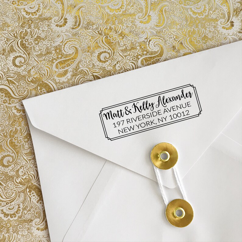 Classic Frame Border Return Address Stamp SelfInking Return Etsy