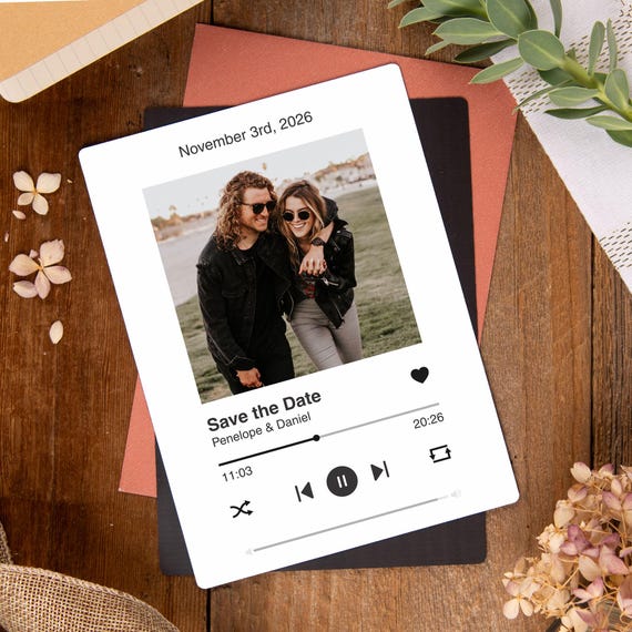 Save The Date Fridge Magnet | Custom Wedding Photo Fridge Magnets | Personalized Gifts for Newlyweds | Premium Photo Magnet | Wedding Cards