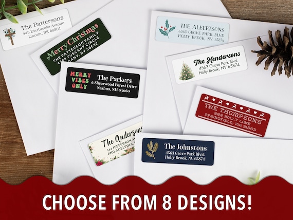 Custom Christmas Address Labels | Personalized Return Address Stickers