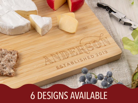 Custom Family Name Cutting Board | Family Name Cutting Board | Bamboo, Walnut or Maple