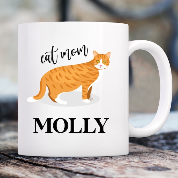 Orange Tabby Cat Mom Double Sided Mug | Custom 11 Oz. Coffee Mug