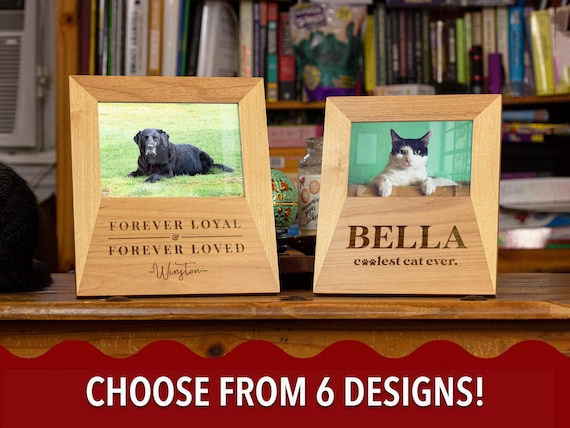 Pet Picture Frame - Personalized Wooden Photo Frame for Your Forever Friend