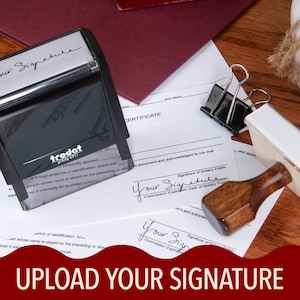 StampMark Customized Signature/Logo Stamp - Medium Size - Choose from 15  Ink Colors