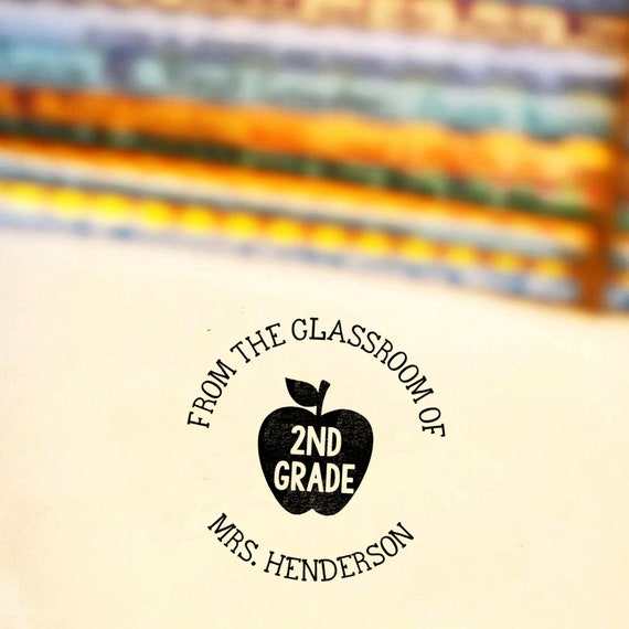 From the Classroom of Teacher Stamp | Self Inking Apple Heart Teacher Stamp
