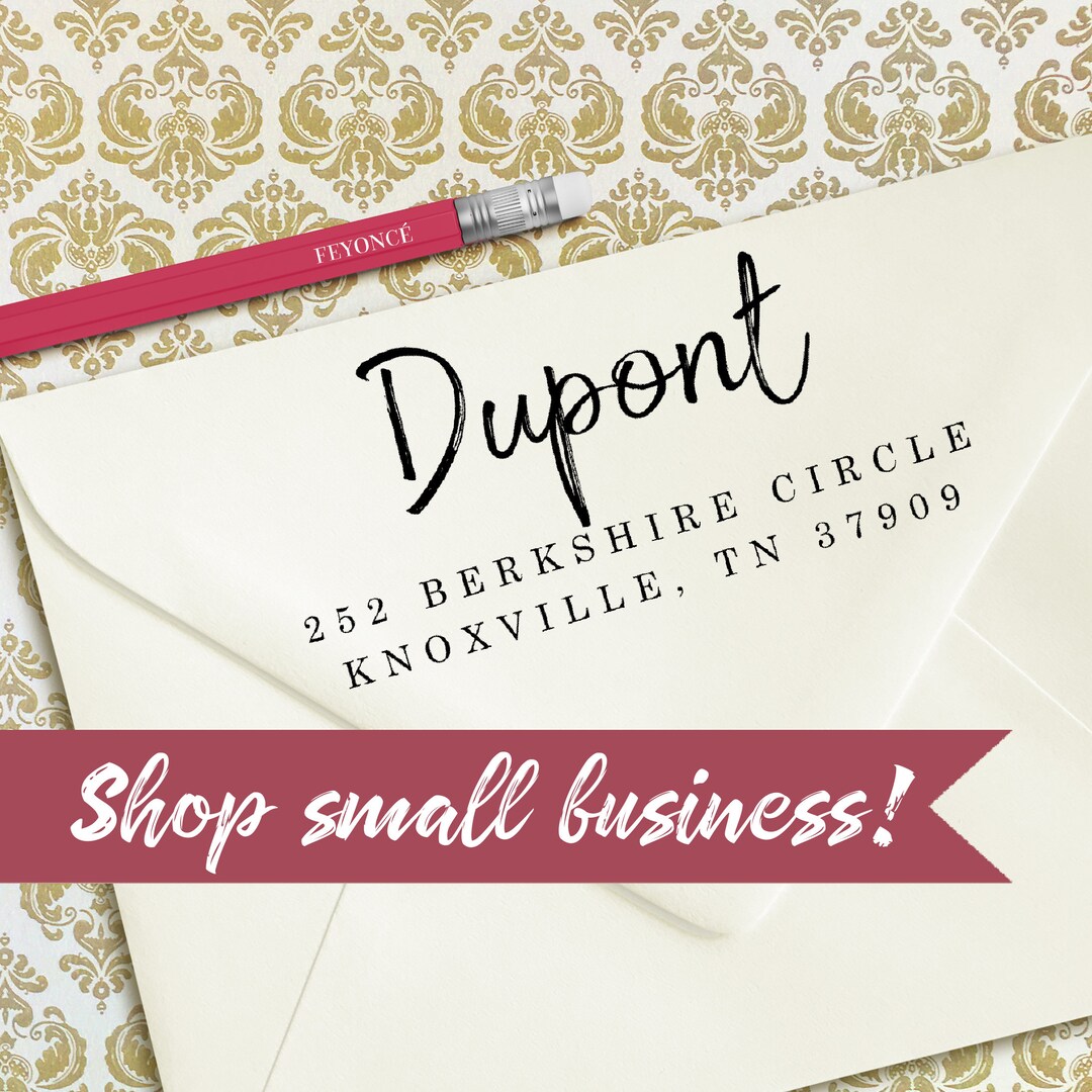 Personalized Address Stamp Dupont Address Stamp Custom Etsy