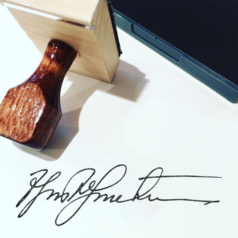 Personalized Signature Stamp Self Inking Signature Stamp Etsy