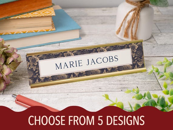 Personalized Desk Name Plate | Choose Your Design | Custom Office Name Sign for Women | Decorative Desk Plaque