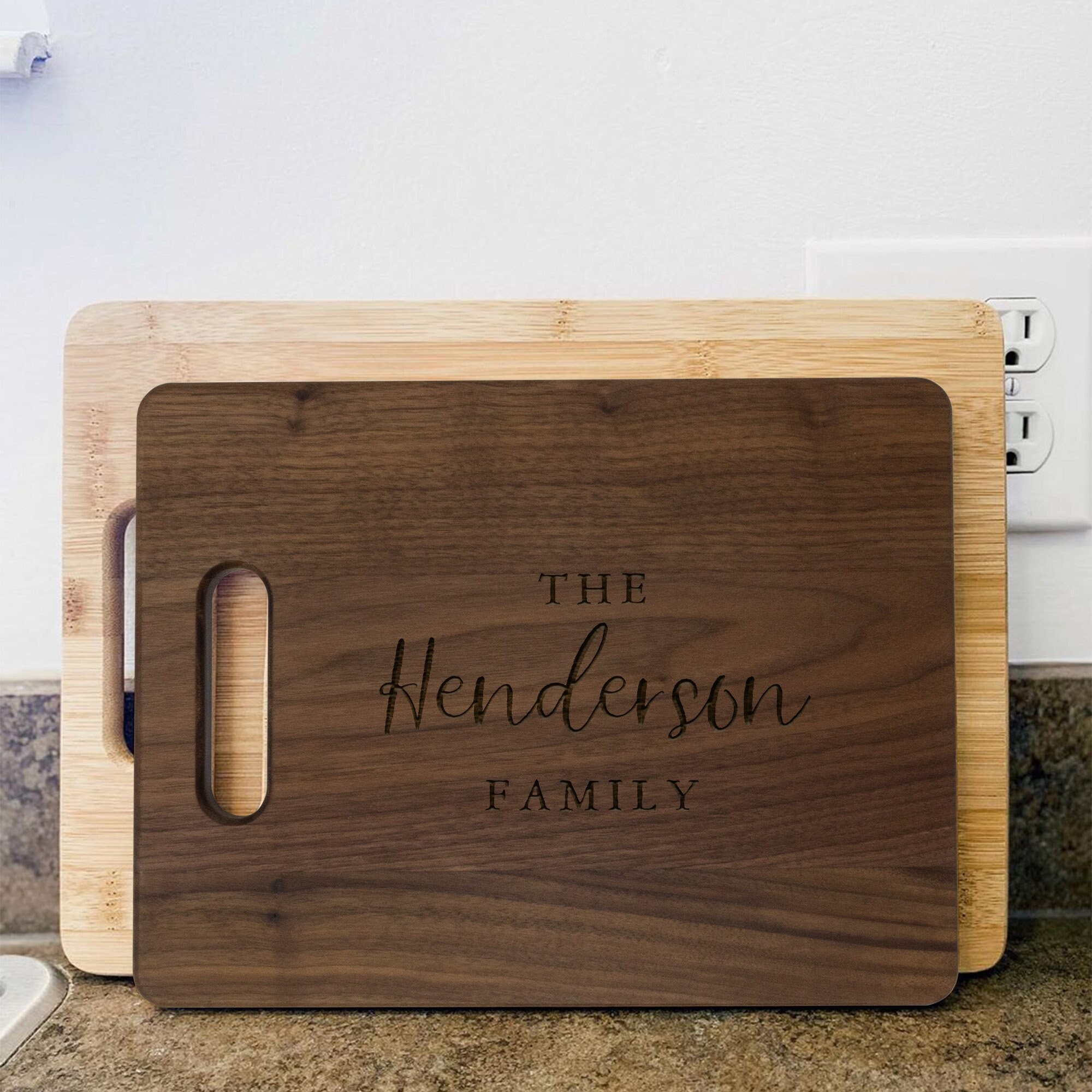 Mom Knows Best Engraved Rectangle Bamboo Cutting Board