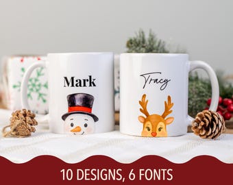 Custom Holiday Coffee Mug, Personalized Christmas Mug, Stocking Stuffer Gift, 11oz Ceramic Coffee Mug, Dishwasher & Microwave-Safe Mug