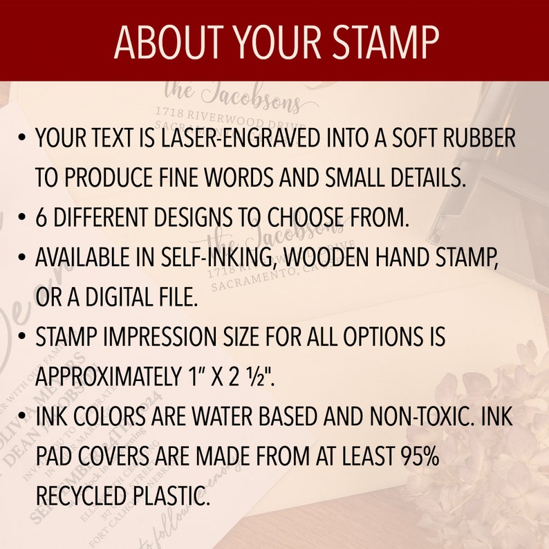 Best Rated Address Stamp Custom Rubber Address Stamp Self-Inking Personalized Return Address Stamp image 6