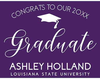 Graduation Yard Sign, Congrats to Our 2026 Graduate, Custom Yard Sign for Graduation, Personalized Class of 2026 Sign, Graduation Party Sign