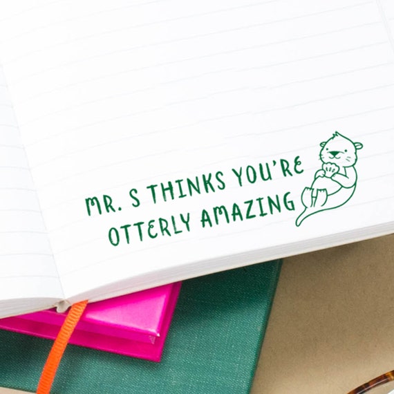 You're Otterly Amazing! Custom Teacher Stamp, Grading Stamp