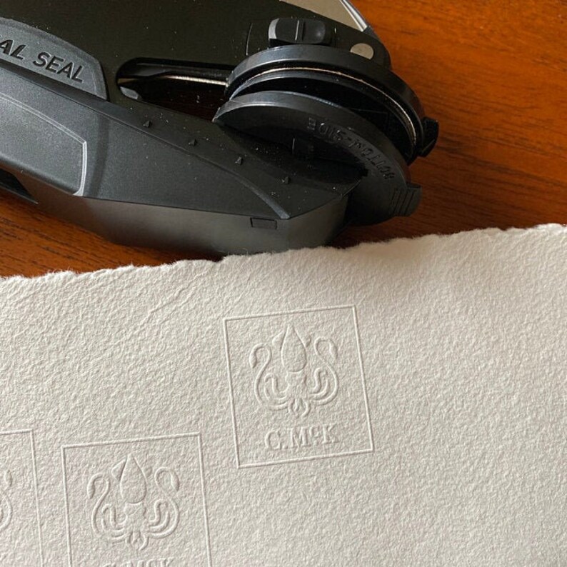 Custom Logo Desk Embosser Silver or Gold Seals Use Your Etsy