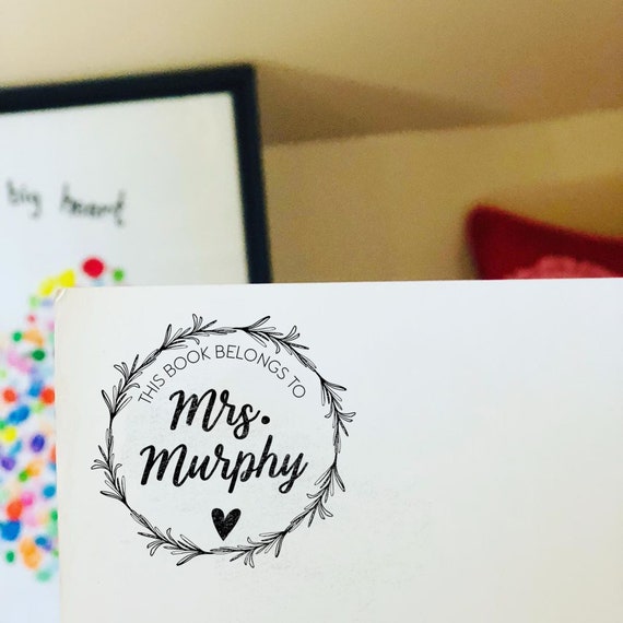 This Book Belongs To Library Stamp | Personalized Book Stamp