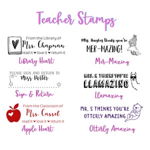 Personalized Classroom Teacher Stamp Self Inking Custom Stamps for Teachers Multiple Designs Gift For Teacher image 2