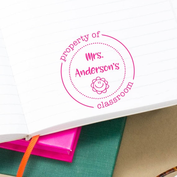 Custom Teacher Stamp, Classroom Library Stamp, Personalized Teacher Stamps, Self-inking  Classroom Stamps, Librarian Stamps