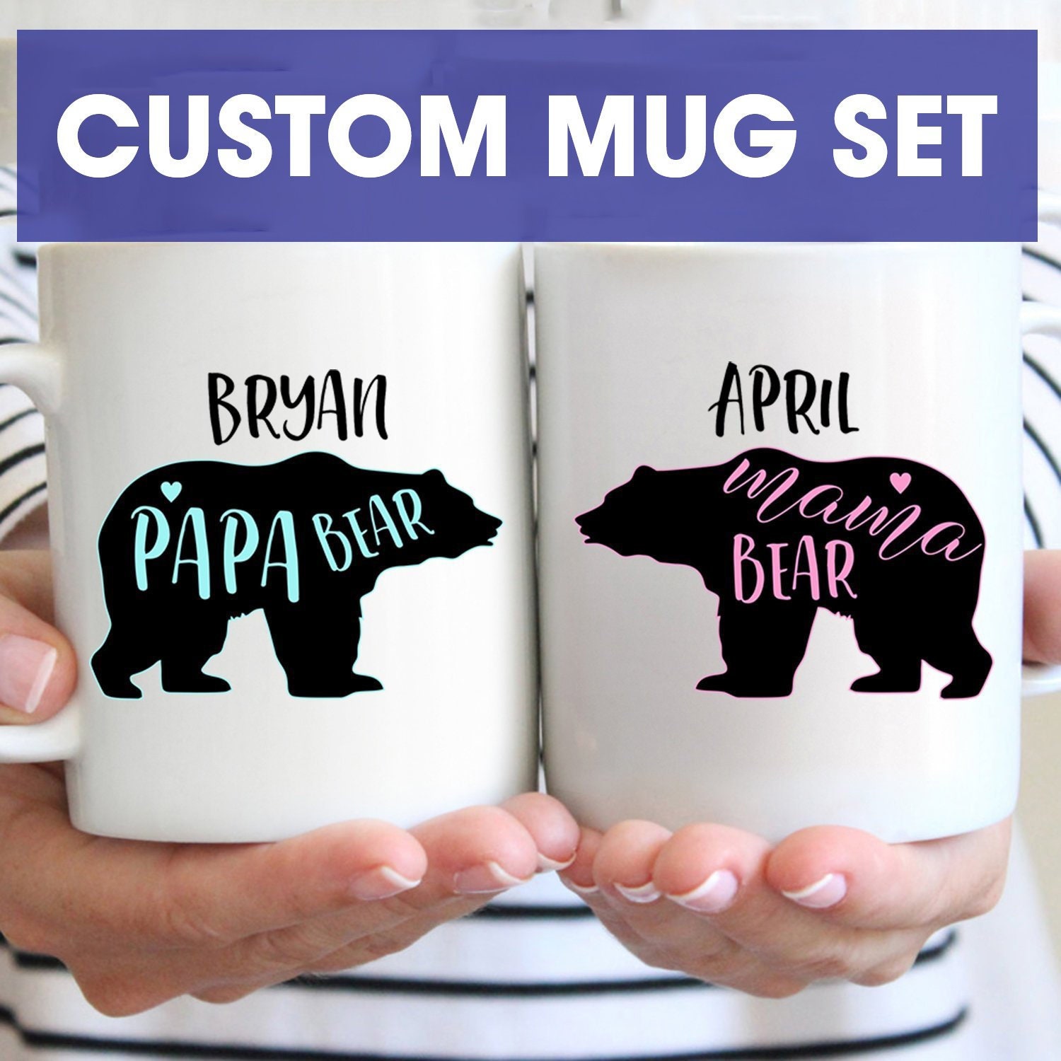 Mama and Papa Bear Mug Set - 904 Custom