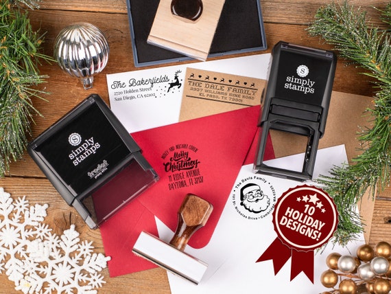 Custom Holiday Address Stamps | Personalized Return Address Stamps