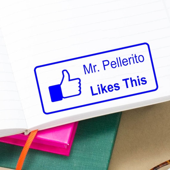 Facebook Like Custom Teacher Stamp, Grading Stamp