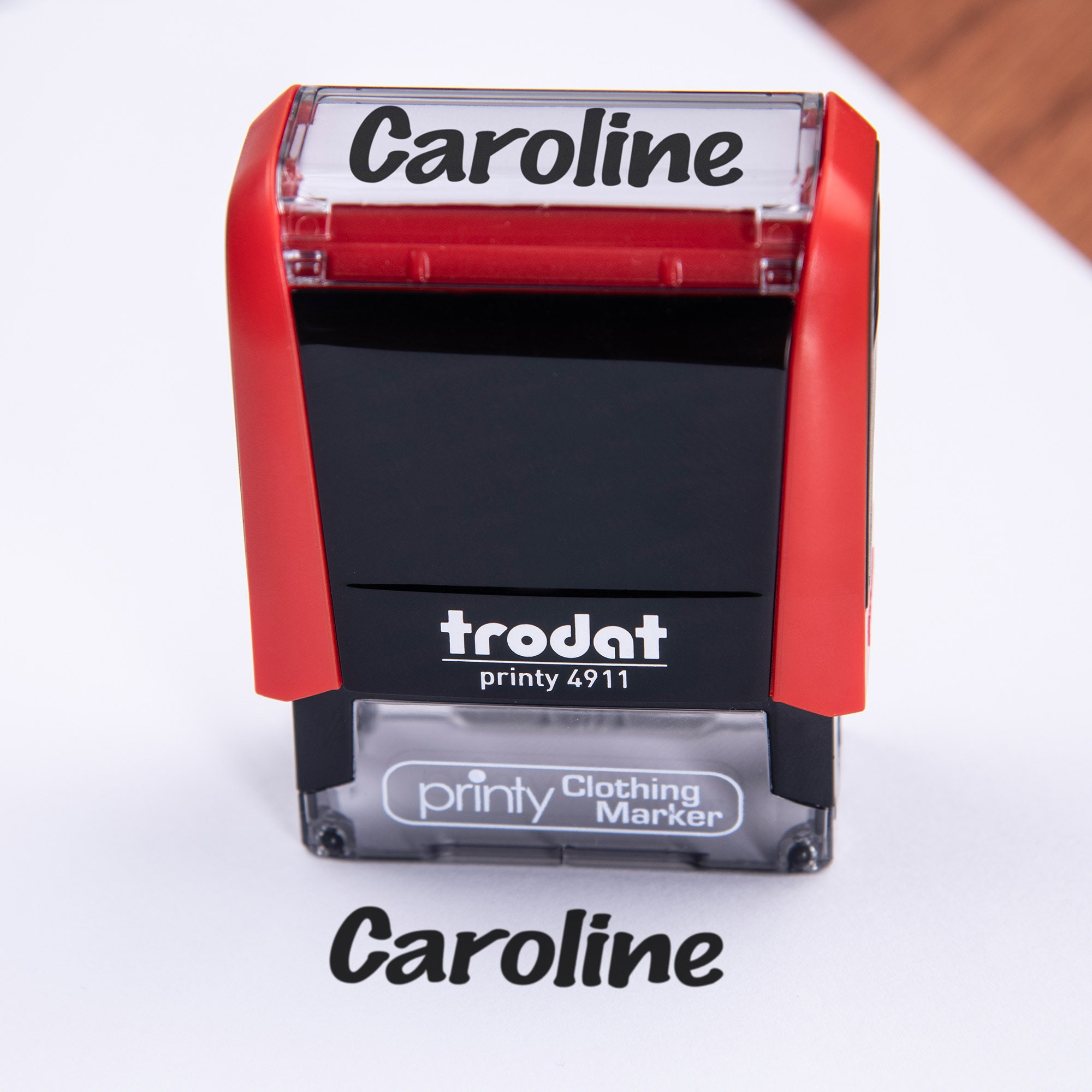 Custom Clothing Name Stamp for Kids Self Inking Fabric Rubber
