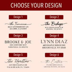 Personalized Rubber Address Stamp, Custom Return Address Stamp, Classic Wedding Stamp, Premium Mailing Stamp, Event Invite Mailing Stamp image 2