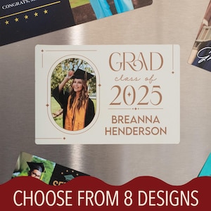 Custom Graduation Fridge Magnets | Personalized Photo Magnets for Graduation Party Favors & Gifts