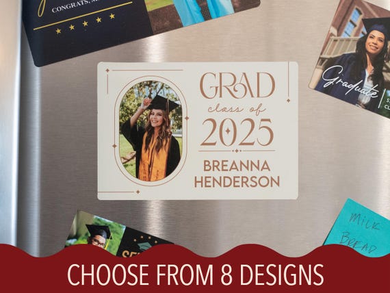 Custom Graduation Fridge Magnets | Personalized Photo Magnets for Graduation Party Favors & Gifts