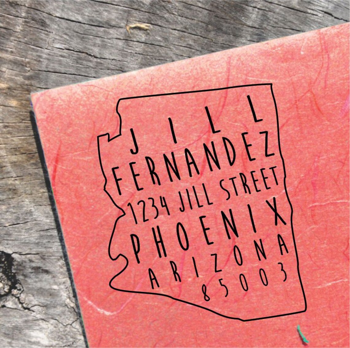 Custom Arizona State Address Stamp Personalized Arizona Etsy