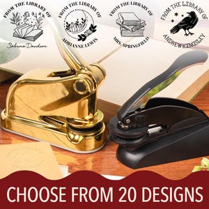 Best Rated Custom Book Embosser | Personalized Library Book Stamp | Gift for Book Lovers