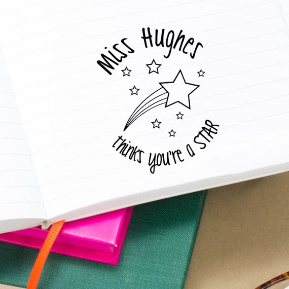 You're a Star Custom Teacher Stamp, Personalized Classroom Grading Stamps, Gifts for Teachers, Classroom Stamps, Rubber Teacher Stamper