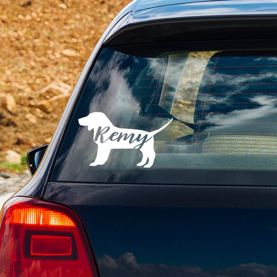 Personalized Beagle Vinyl Decal -  Add Your Dogs Name - Gifts for Beagle Dog Moms