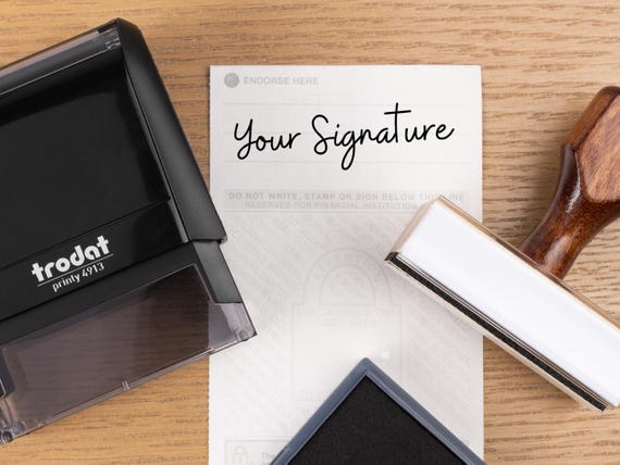 Custom Signature Stamp, Personalized Upload Your Signature Stamp, Custom Business Stamp, Handwritten Name Signature Stamp