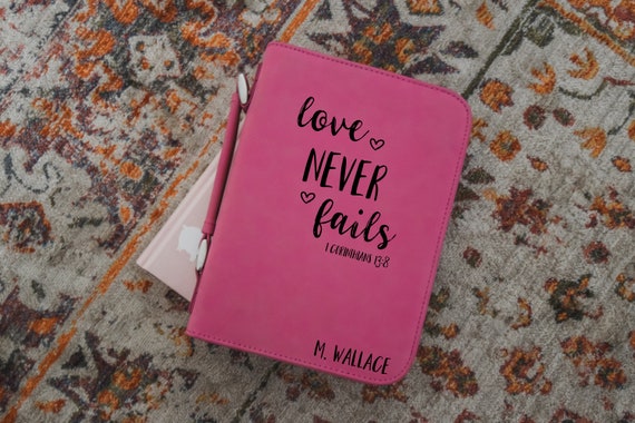 Customized Scripture Engraved Case Love Never Fails Etsy