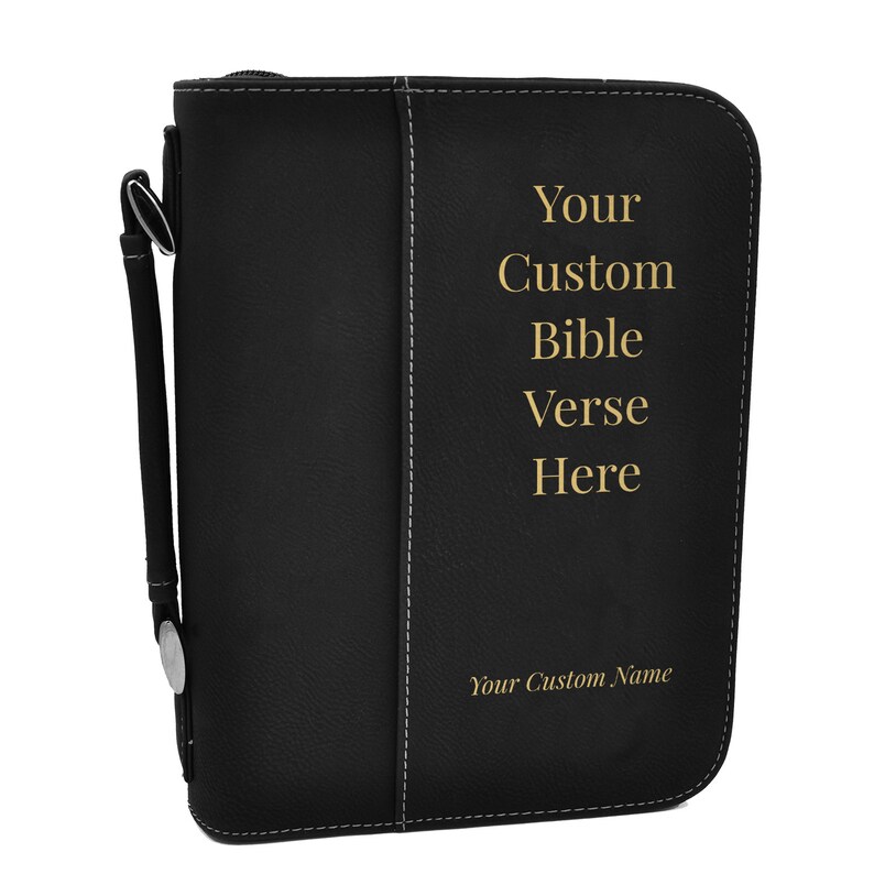 Customized Scripture Engraved Bible Cover Add A Custom Verse Etsy Canada