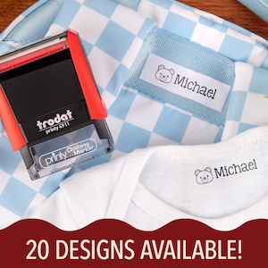 Tampon de vêtement personnalisé | Tampon en tissu personnalisé | Choisissez votre modèle | Tampon en tissu pour vêtements, camps et uniformes scolaires