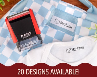Personalized Clothing Stamp | Custom Fabric Stamp | Choose Your Design | Fabric Stamp for Clothing, Camp, School Uniforms