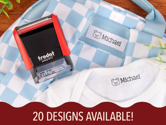 Personalized Clothing Stamp | Custom Fabric Stamp | Choose Your Design | Fabric Stamp for Clothing, Camp, School Uniforms
