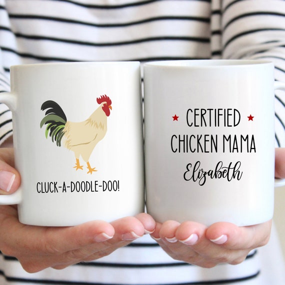 Certified Chicken Mama Funny Double Sided Mug | Custom 11 Oz. Chicken Coffee Mug