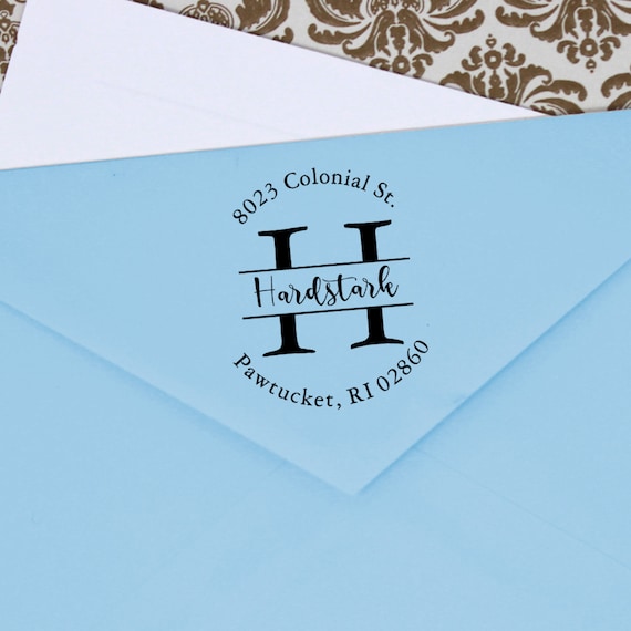 Monogram Stamps, Monogram Address Stamps, Custom Address Stamp, Self-Inking Return Address Stamp