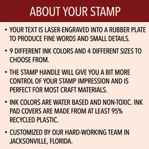 Custom 3 Logo Stamper Rubber Logo Handstamp and Ink Business Logo Rubber Stamp Personalized Artwork Craft Stamp image 7