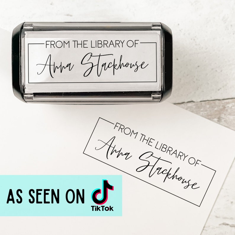 From the Library of Script Stamp Trendy Personalized Book image 0