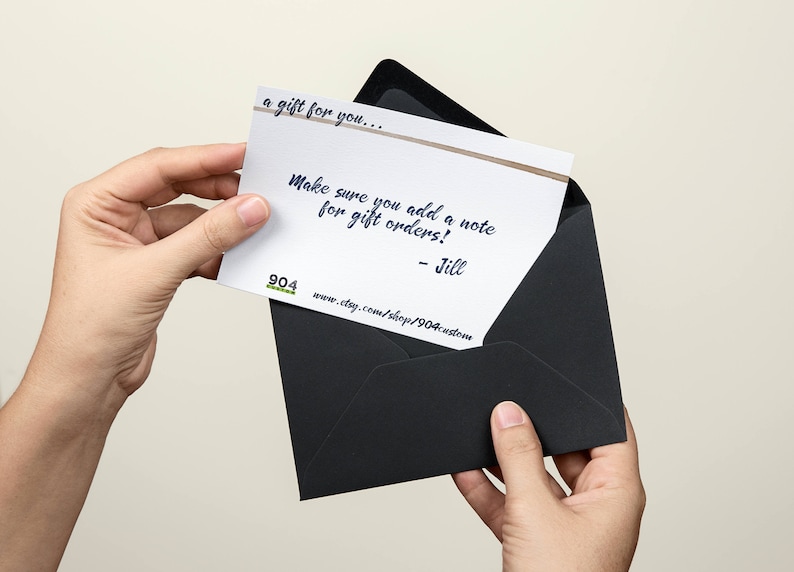 Personalized Gift Note Etsy